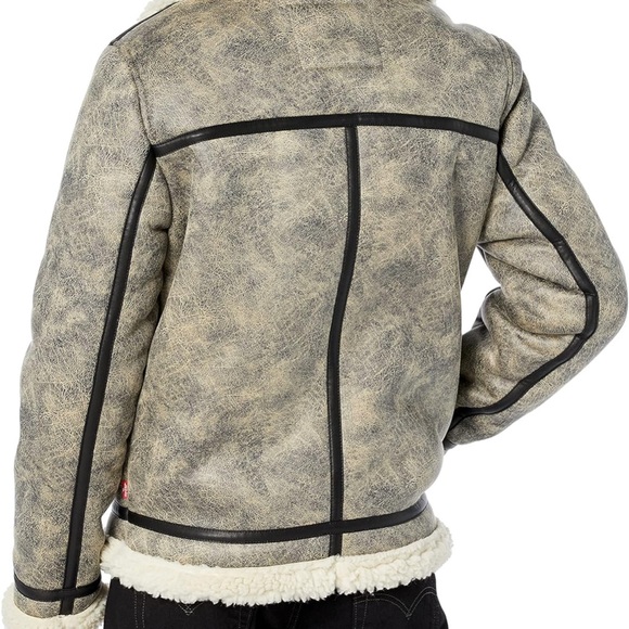 Levi’s Men's Shearling Aviator Jacket - Picture 4 of 11